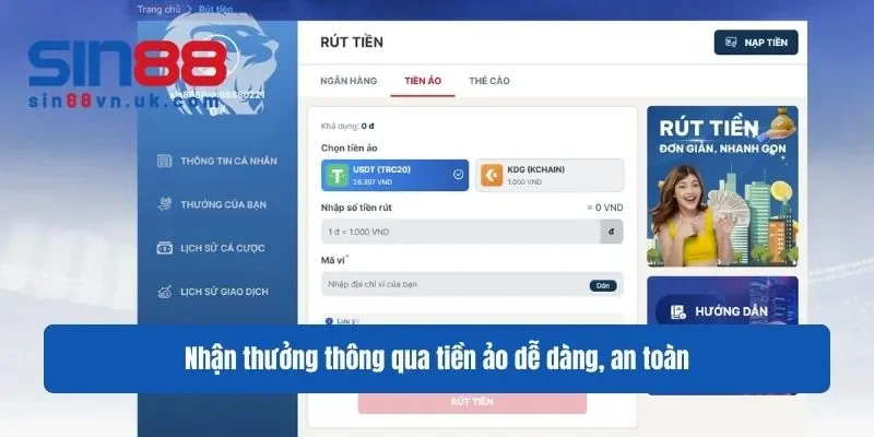 Nhận thưởng thông qua tiền ảo dễ dàng, an toàn Nhận thưởng thông qua tiền ảo dễ dàng, an toàn